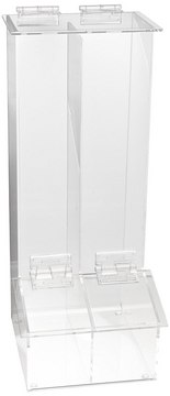 2-Place Compartment Dispensing Bin clear (bin)