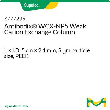 Antibodix&#174; WCX-NP5 Weak Cation Exchange Column L × I.D. 5&#160;cm × 2.1&#160;mm, 5&#160;&#956;m particle size, PEEK