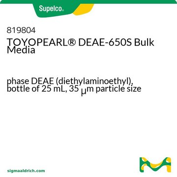 TOYOPEARL® DEAE-650S Bulk Media bottle of 25 mL, phase DEAE (diethylaminoethyl), 35 μm particle size