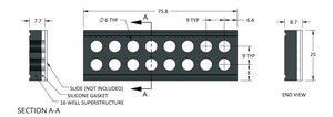 Grace Bio-Labs ProPlate&#174; microarray system, slide module only size 16&#160;wells, diam. 6&#160;mm, without clips
