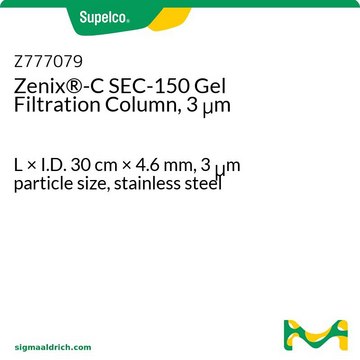 Zenix&#174;-C SEC-150 Gel Filtration Column, 3 &#956;m L × I.D. 30&#160;cm × 4.6&#160;mm, 3&#160;&#956;m particle size, stainless steel