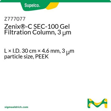 Zenix&#174;-C SEC-100 Gel Filtration Column, 3 &#956;m L × I.D. 30&#160;cm × 4.6&#160;mm, 3&#160;&#956;m particle size, PEEK