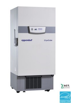 Eppendorf&#174; CryoCube&#174; F440h Freezer capacity 440&#160;L, classic interface, handle left side, 5 shelves, AC/DC input 115 V, US 3-pin plug