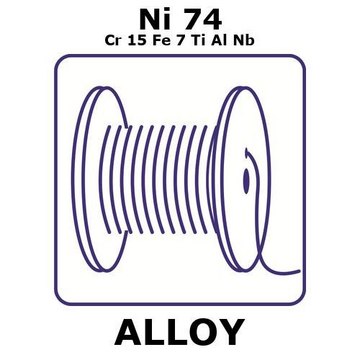 Inconel&#174; X750 - heat resisting alloy, Ni74Cr15Fe7TiAlNb 100m wire, 1.0mm diameter, annealed