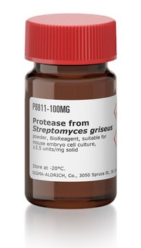 Protease from Streptomyces griseus powder, BioReagent, suitable for mouse embryo cell culture, &#8805;3.5&#160;units/mg solid