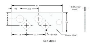 Grace Bio-Labs reusable CultureWell&#8482; gaskets wells, 4, well diam. × depth 9&#160;mm × 1&#160;mm, well capacity (50-100&#160;&#956;L)