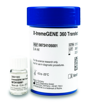 X-tremeGENE&#8482; 360 Transfection Reagent Universal polymer reagent for delivering DNA, siRNA, miRNA and CRISPR/RNP to many cell lines