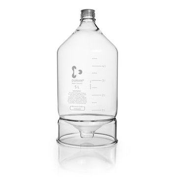 Duran&#174; Hplc Reservoir Bottle conical bottom clear bottle, neck Joints: threaded (GL45), capacity 5000&#160;mL