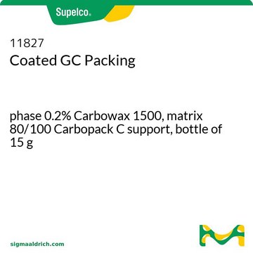 Coated GC Packing phase 0.2% Carbowax 1500, matrix 80/100 Carbopack C support, bottle of 15&#160;g