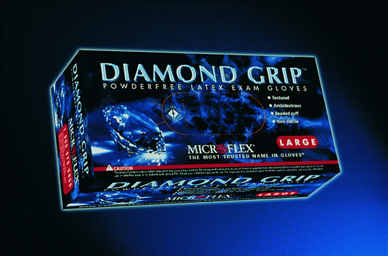 Microflex&#174; 63-864 Diamond Grip&#174; powder-free latex gloves size 9&#8209;91/2 XL