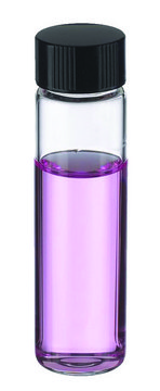 WHEATON&#174; clear sample vial with rubber lined cap packed in partitioned tray glass, tube capacity (12&#160;mL), screw cap