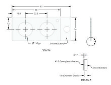 Grace Bio-Labs CultureWell&#8482; chambered coverglass wells, 2, diam. × thickness 15&#160;mm × 1&#160;mm, volume 250-400&#160;&#956;L