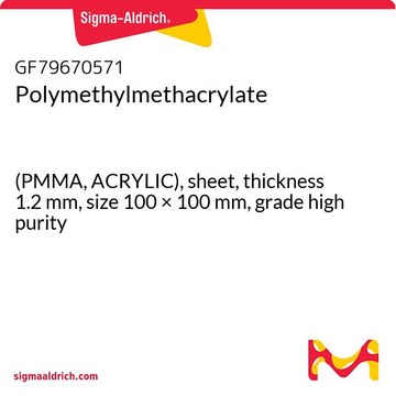 Polymethylmethacrylate (PMMA, ACRYLIC), sheet, thickness 1.2&#160;mm, size 100 × 100&#160;mm, grade high purity