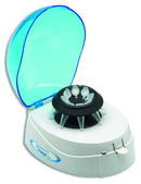 MyFuge&#8482; mini centrifuge clear lid, with 2 rotors, AC/DC input 110 - 240 V AC, European 2-pin plug