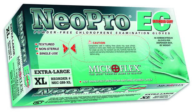 Microflex NeoPro&#174; EC powder-free chloroprene gloves size M