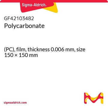 Polycarbonate (PC), film, thickness 0.006&#160;mm, size 150 × 150&#160;mm