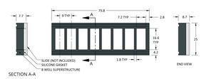 Grace Bio-Labs ProPlate&#174; microarray system, slide module only size 8&#160;wells, W × L 7&#160;mm × 16&#160;mm, without clips