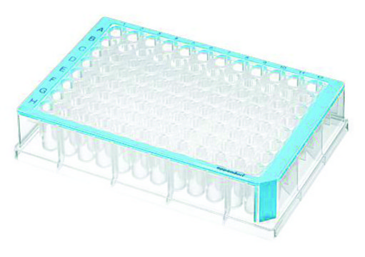 Eppendorf&#174; Deepwell Plate 96/500&#956;L sterile, volume 500&#160;&#956;L, blue border with clear wells, pkg of 40&#160;plates (5 bags x 8 plates)