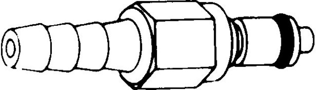 Automatic shut-off quick-disconnect coupling insert, bore 1/4&#160;in., for tubing i.d., 0.375&#160;in. (flexible)