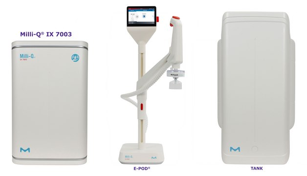 Milli-Q&#174; IX 7003 Pure Water Purification System The most advanced Milli-Q&#174; pure water system for the production of Elix&#174; quality water at a flow rate of 3 L/h., input: potable tap water, output: type 2 water (> 5&#160;M&#937;·cm)