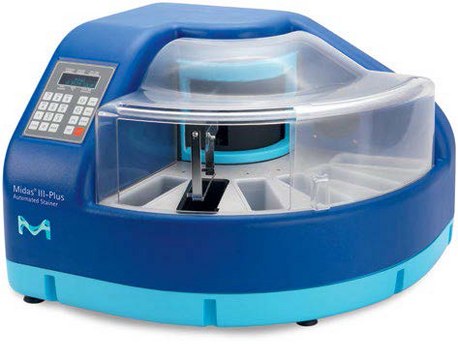 Midas&#174; III-Plus Automated Stainer suitable for hematology, histology, microbiology