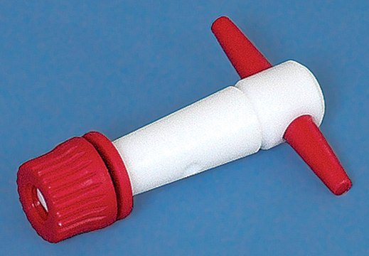 BRAND&#174; burette straight stopcock for burette capacity 25+50 mL, with spare key, PTFE key