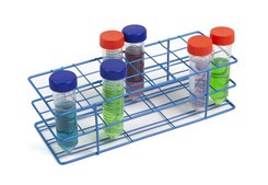 Coated Wire Tube Rack to hold, 24 x 20-25 mm tubes, blue
