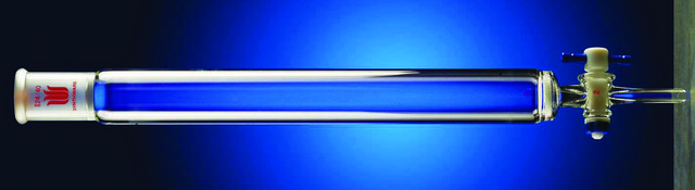 Synthware&#8482; chromatography column with PTFE stopcock and coarse fritted disc top joint: ST/NS 24/40, I.D. × L 40.0&#160;mm × 457&#160;mm