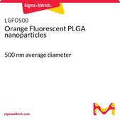 Orange Fluorescent PLGA nanoparticles 500&#160;nm average diameter