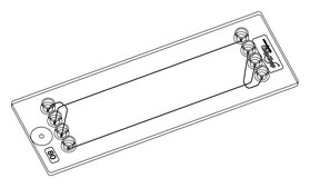 Cross-shaped channel chip (slide format) Fluidic 161, Cyclic Olefin Copolymer (COC) with Mini-Luer Interface
