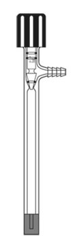 Ace sparger with hose barb L × O.D. 575&#160;mm × 14&#160;mm, porosity 25-50&#160;&#956;m