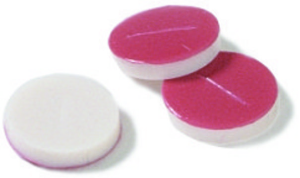 PTFE/Silicone with slit red PTFE/white silicone (with slit), diam. × thickness 8&#160;mm × 1.5&#160;mm, pkg of 1000&#160;ea