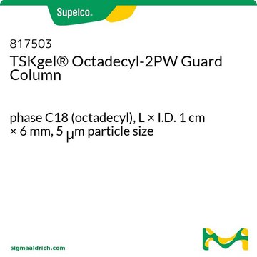 TSKgel® Octadecyl-2PW Guard Column phase C18 (octadecyl), L × I.D. 1 cm × 6 mm, 5 μm particle size