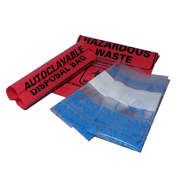 MTC&#8482; Bio Autoclave Bags 8.5in. x 11in. (21.6 x 27.9cm), red (black printed warnings)