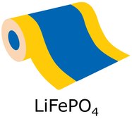 Lithium iron phosphate electrode sheet, aluminum substrate, size 5&#160;in. × 10&#160;in.