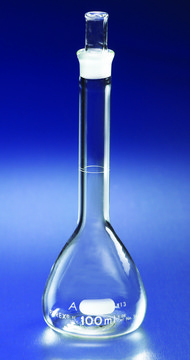 Pyrex&#174; volumetric flask, class A with Pyrex&#174; ST stopper capacity 1&#160;mL