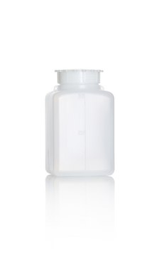 Azlon&nbsp;Square Bottles graduated, cap, Plug, translucent high-density polyethylene, capacity 500&#160;mL