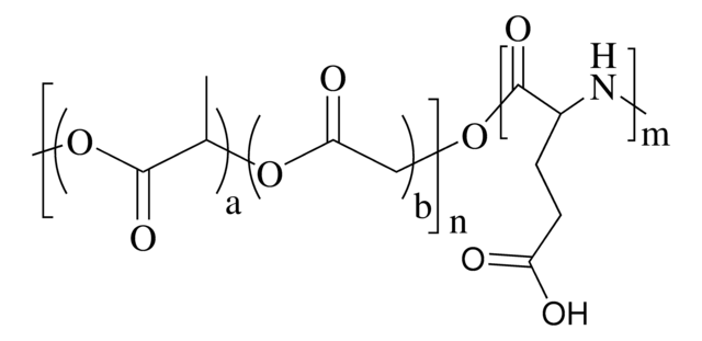 Poly(D,L-lactic-co-glycolic acid)-block-poly(glutamic acid) PLGA average Mn 25,000, mol wt (PGlu average Mn 5,000), lactide:glycolide 50:50