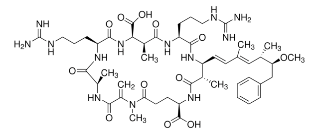 Microcystin-RR solution 10&#160;&#956;g/mL in methanol, analytical standard