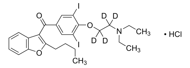 Amiodarone-D4 hydrochloride solution 100&#160;&#956;g/mL in methanol (as free base), ampule of 1&#160;mL, certified reference material, Cerilliant&#174;