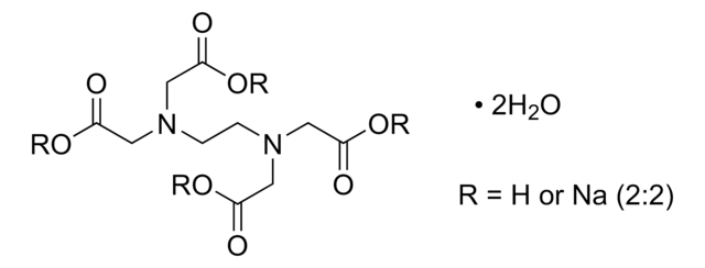 Ethylenedinitrilotetraacetic acid disodium salt dihydrate Ethylenedinitrilotetraacetic acid disodium salt dihydrate. CAS 6381-92-6, chemical formula C&#8321;&#8320;H&#8321;&#8324;N&#8322;O&#8328;*2Na*2H&#8322;O.