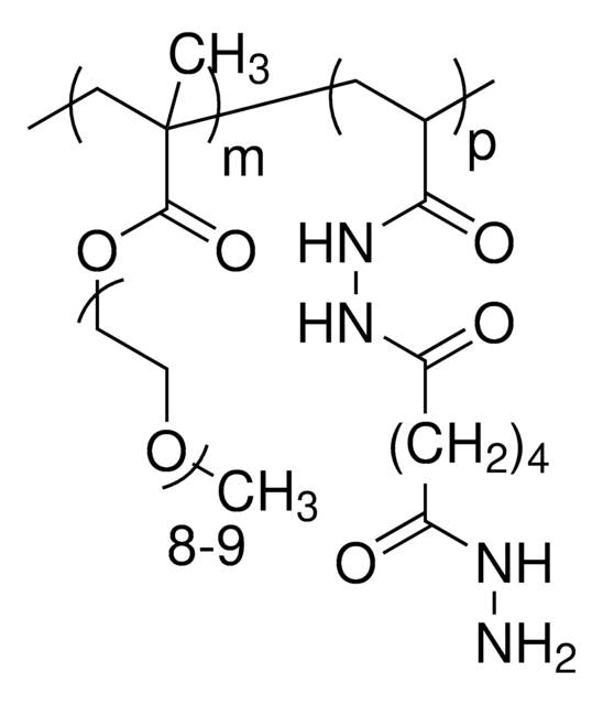 Poly(OEGMA) hydrazide functionalized, 25 wt% solution in water