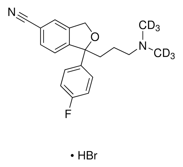 Citalopram-D6 hydrobromide solution 100&#160;&#956;g/mL in methanol (as free base), ampule of 1&#160;mL, certified reference material, Cerilliant&#174;