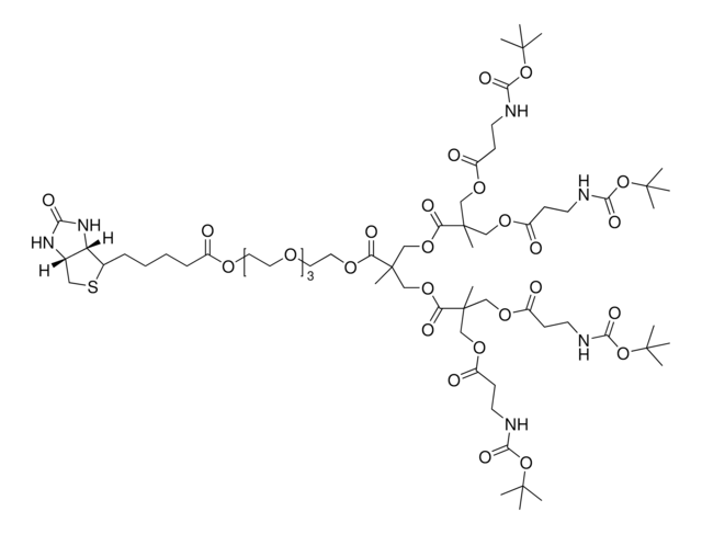 Polyester bis-MPA dendron no. Surface Groups 4, NHBoc, 1 Biotin (core), generation 2