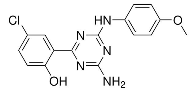 2-(4-AMINO-6-(4-METHOXY-PHENYLAMINO)-(1,3,5)TRIAZIN-2-YL)-4-CHLORO-PHENOL AldrichCPR