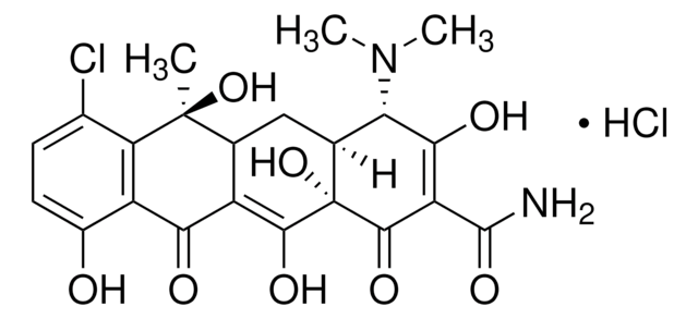 Chlortetracycline hydrochloride BioReagent, suitable for fluorescence, from Streptomyces aureofaciens, &#8805;85.0% (HPLC)