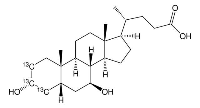 Ursodeoxycholic acid-22,23,24-13C3 solution &#8805;98 atom % 13C, &#8805;-98% (CP), 100&#160;&#956;g/mL in methanol