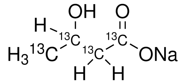 3-Hydroxybutyric acid-13C4 sodium salt solution 100&#160;&#956;g/mL in methanol (as free carboxylate), certified reference material, ampule of 1&#160;mL, Cerilliant&#174;