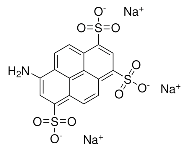 8-Aminopyrene-1,3,6-trisulfonic acid trisodium salt suitable for fluorescence, BioReagent, &#8805;96.0% (HPCE)