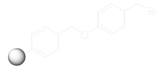 4-(Benzyloxy)benzyl bromide, polymer-bound extent of labeling: 0.5-1.0&#160;mmol/g Br loading, 1&#160;% cross-linked with divinylbenzene